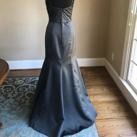 Mori Lee Style 21569 Size 6 Color Charcoal - Picture 5 of 6